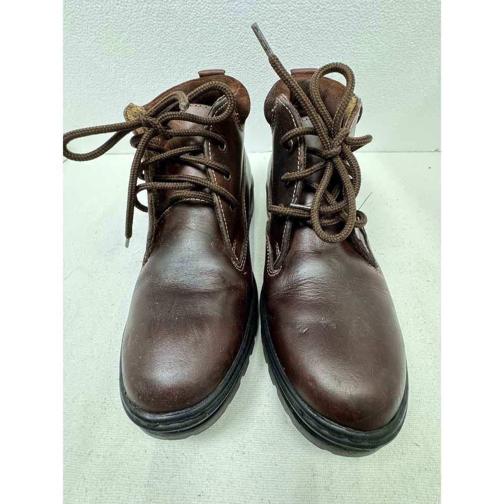 Timberland Leather Ankle Boots Mens 8M‎ Brown Lace Up Lug Sole - Picture 3 of 13